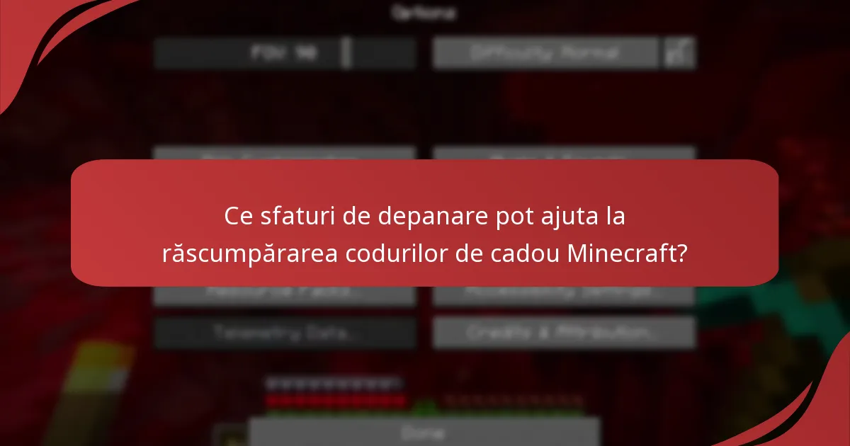 Care sunt întrebările frecvente despre codurile de cadou Minecraft?